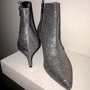 Shiny sparkly ankle booties
